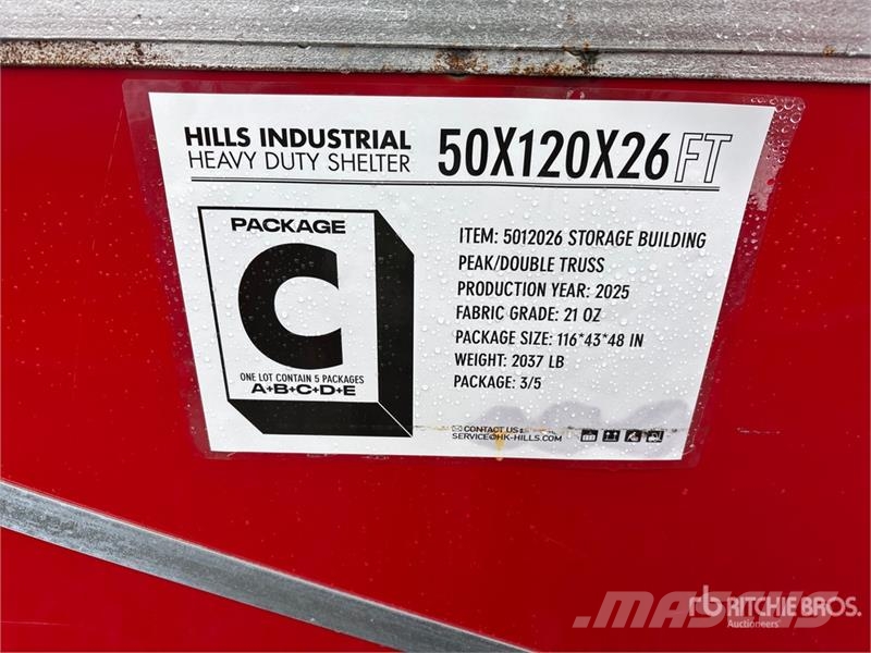  HIlls Industrial 1205026 50 ft x 120 ft Storage Bu Tērauda karkasa ēkas