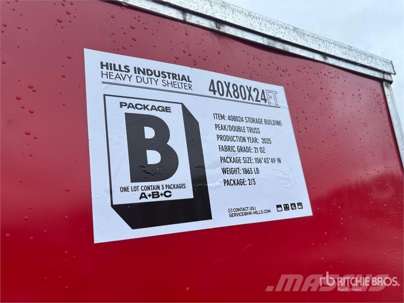  HIlls Industrial 804024 40 ft x 80 ft Storage Buil Tērauda karkasa ēkas