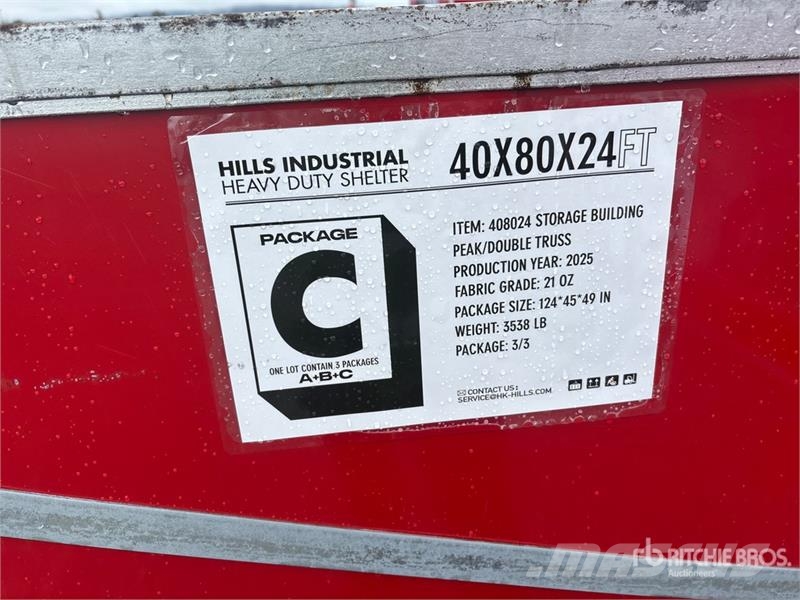 HIlls Industrial 804024 40 ft x 80 ft Storage Buil Tērauda karkasa ēkas