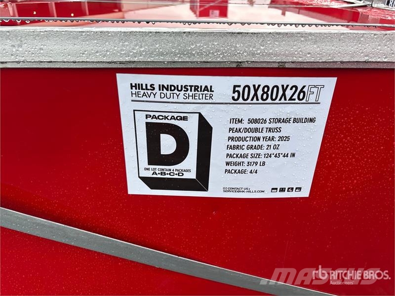  HIlls Industrial 805026 50 ft x 80 ft Storage Buil Steel frame buildings