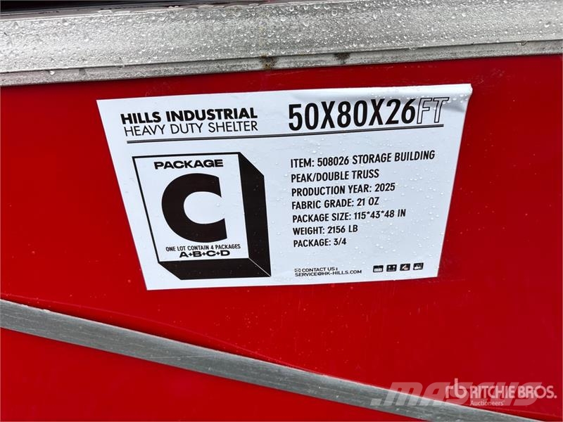  HIlls Industrial 805026 50 ft x 80 ft Storage Buil Steel frame buildings