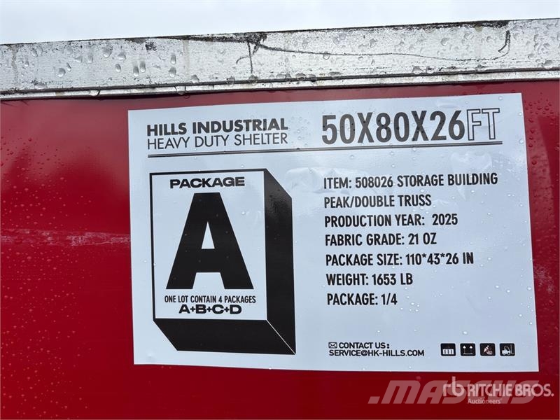  HIlls Industrial 805026 50 ft x 80 ft Storage Buil Steel frame buildings