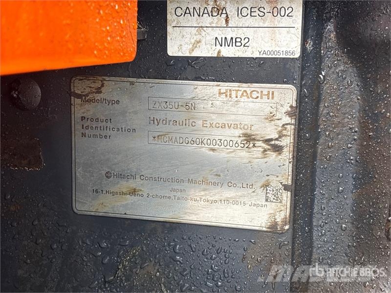 Hitachi ZX35U-5 Mini Excavator حفارات صغيرة أقل من 7 طن (حفارات صغيرة)