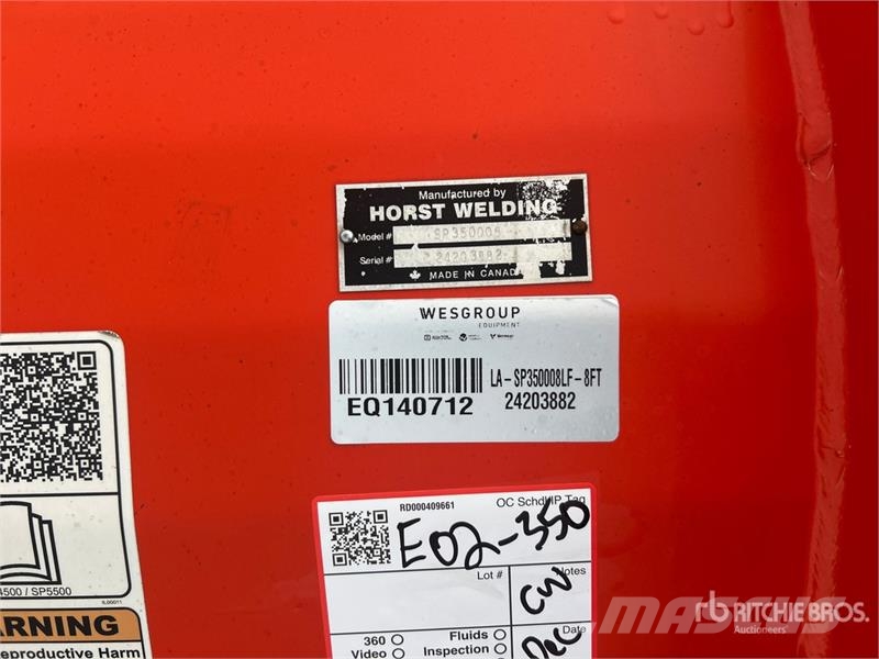 HLA LA-SP350008LF 96 in Skid Steer Snow Pusher (Unused Snow blades and plows