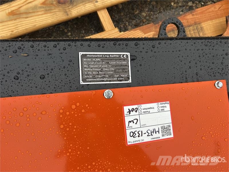HLS82 Skid Steer Log Splitter Puulõikurid ja halumasinad