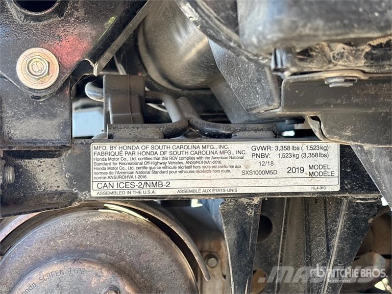 Honda Pioneer 1000 4x4 Utility Vehicle (Inoperable) Maszyny komunalne