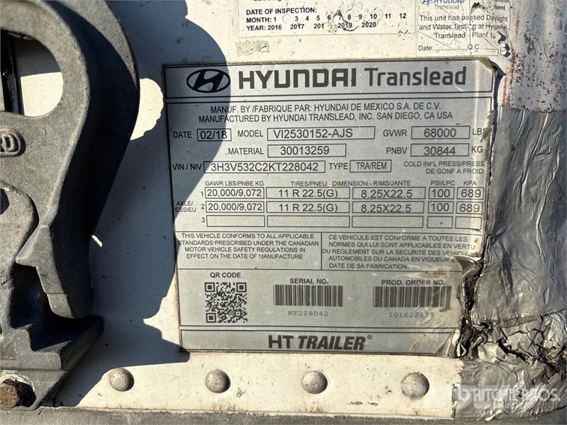Hyundai 53 ft x 102 in T/A Van Trailer Anhänger-Kastenaufbau