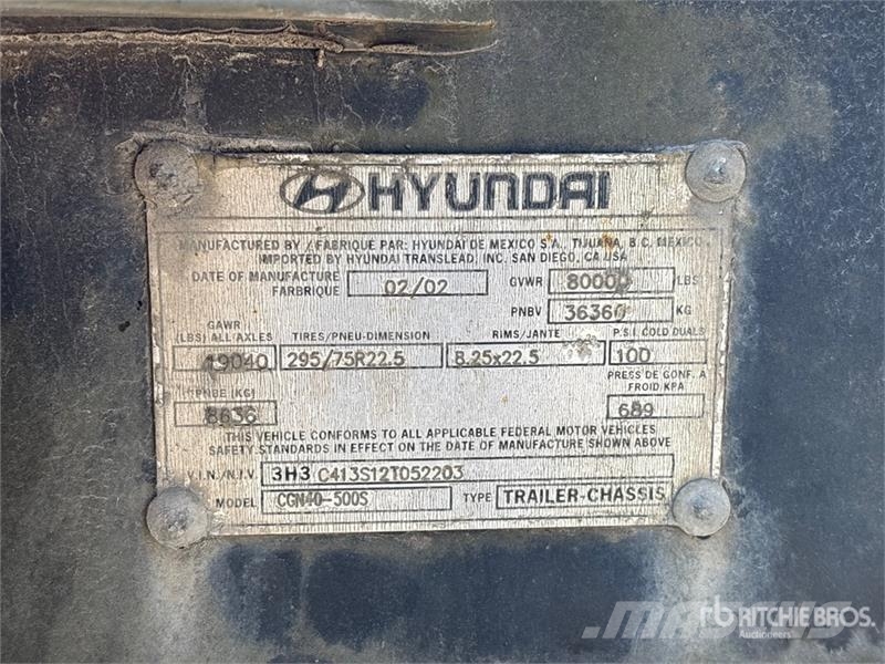 Hyundai CGN40-500S 40 ft Tri/A Container Trailer Kontejnerske prikolice
