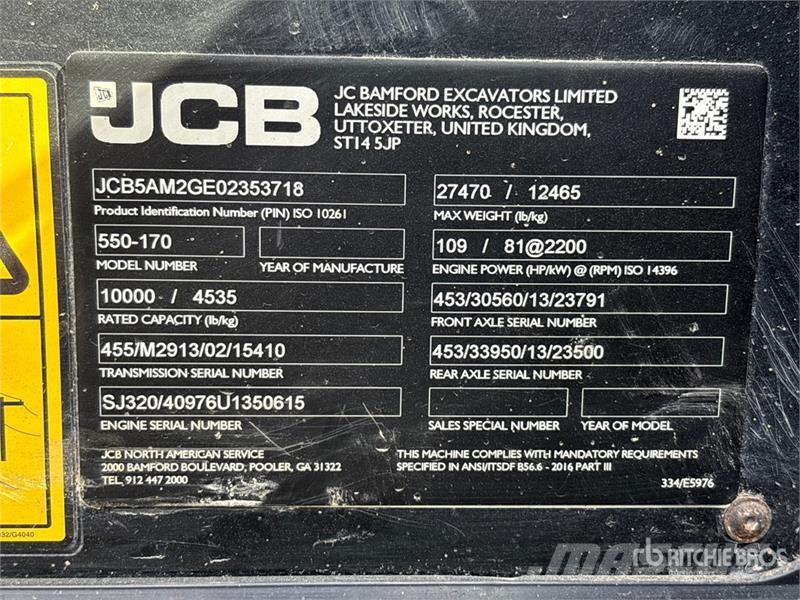 JCB 550-170 Telescopic handlers