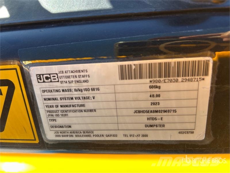 JCB HTD-5E Walk-Behind Mini Electric Dumper Mezei dömperek