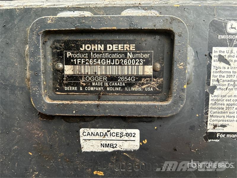 John Deere 2654G Roadbuilder Tracked Excavator Bagri goseničarji