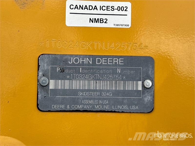 John Deere 324G Two-Speed High Flow Skid Steer Loader Lietoti riteņu kompaktiekrāvēji
