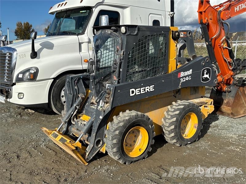 John Deere 324G Two-Speed High Flow Skid Steer Loader Lietoti riteņu kompaktiekrāvēji