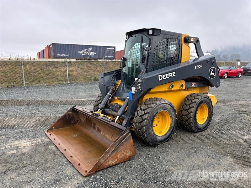 John Deere 330G Two-Speed High Flow Skid Steer Loader Minicargadoras