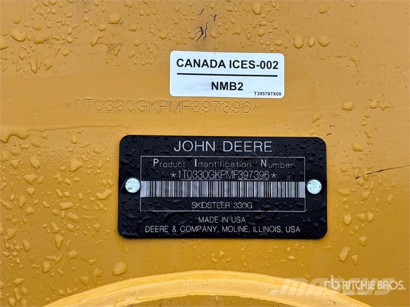 John Deere 330G Two-Speed High Flow Skid Steer Loader Minicargadoras