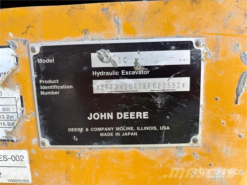 John Deere 345G LC Tracked Excavator Crawler excavators