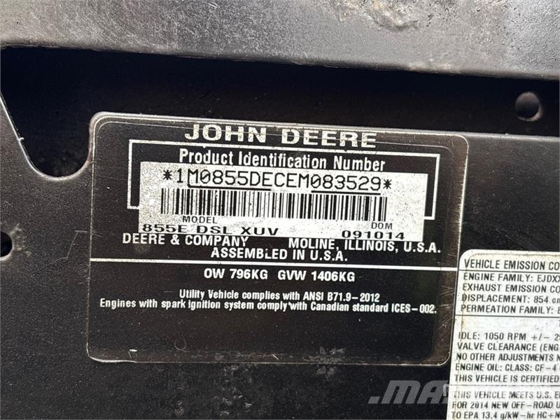 John Deere 855EDSL 4x4 Utility Vehicle Utiliteitsmachines