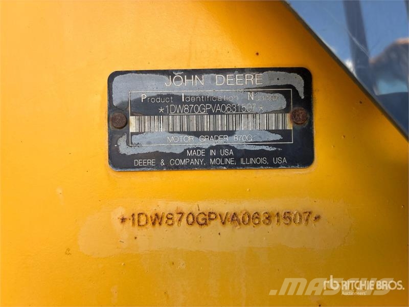 John Deere 870GP Motor Grader Tiehöylät