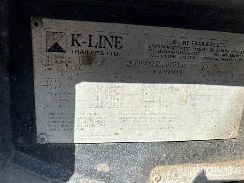 K-Line 9683 Quad/A Sliding Transfer Trailer Remorque benne