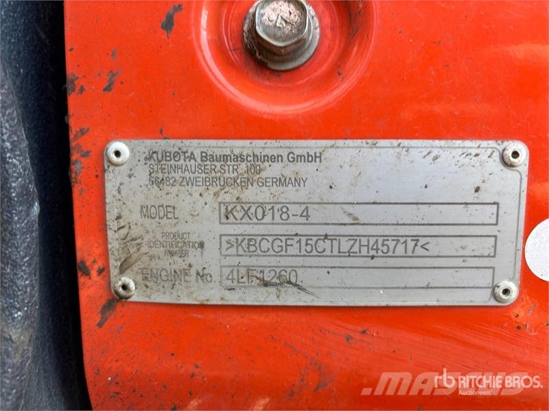 Kubota KX018-4H Mini Excavator Mini bageri < 7t