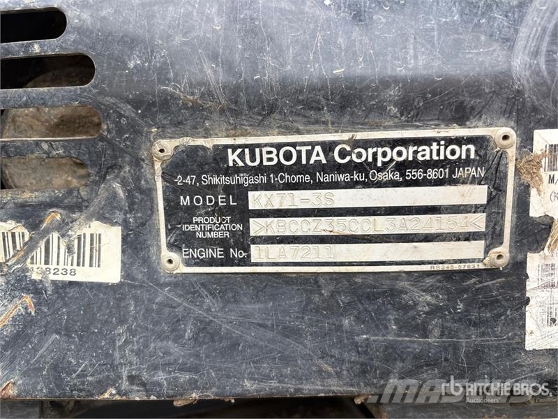 Kubota KX71-3S4R1 2.5 - 3 Ton Mini Excavator حفارات صغيرة أقل من 7 طن (حفارات صغيرة)