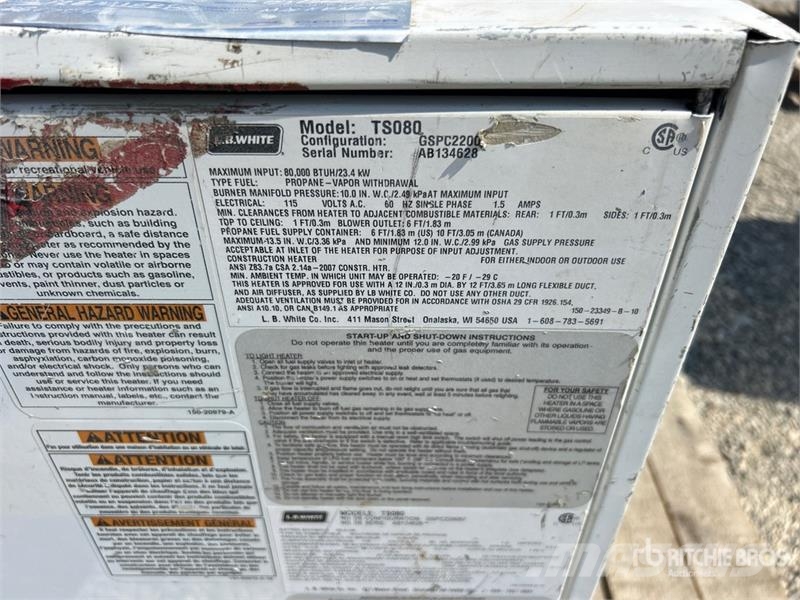 LB WHITE Premier 80 80000 BTU Space Heater Ogrevalna in odtajevalna oprema