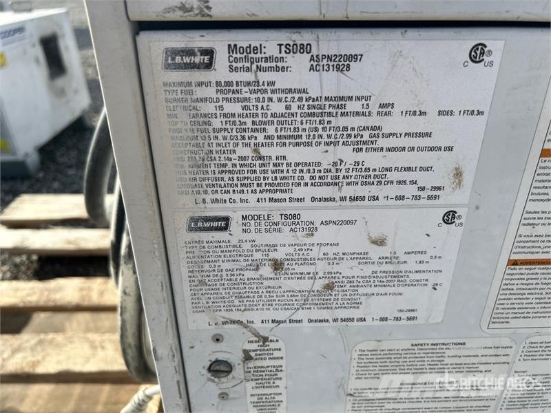 LB WHITE TS080 80000 BTU Space Heater Обладнання для прогріву і розморожування