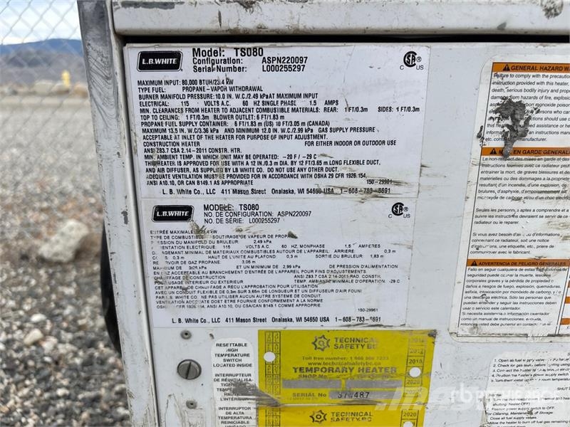 LB WHITE TS080 80000 BTU Space Heater Fűtő és Hűtő felszerelések