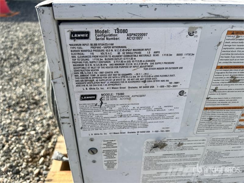 LB WHITE TS080 80000 BTU Space Heater Обладнання для прогріву і розморожування