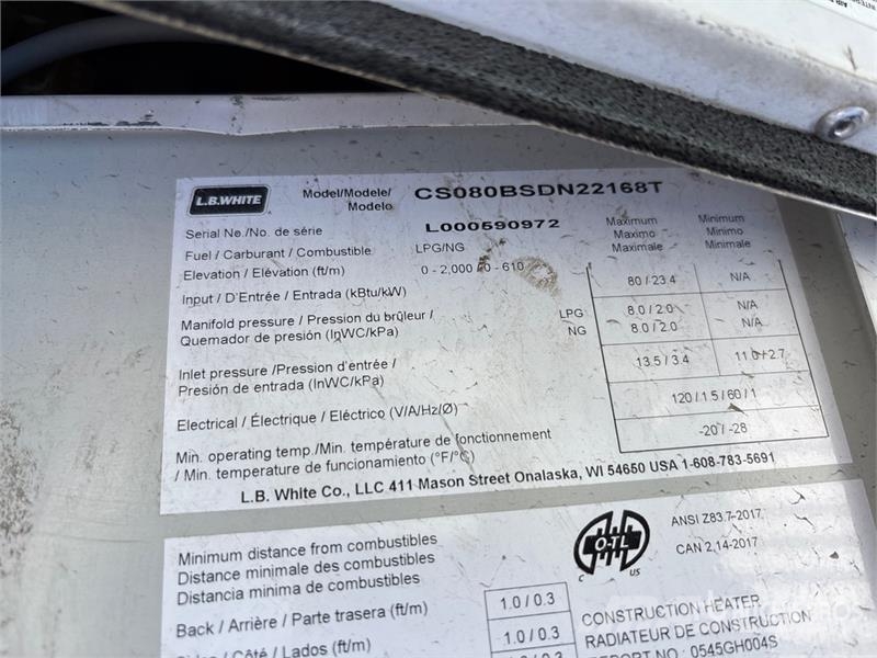 LB WHITE TS080DF 80000 BTU Space Heater Sildīšanas un atkausēšanas iekārtas