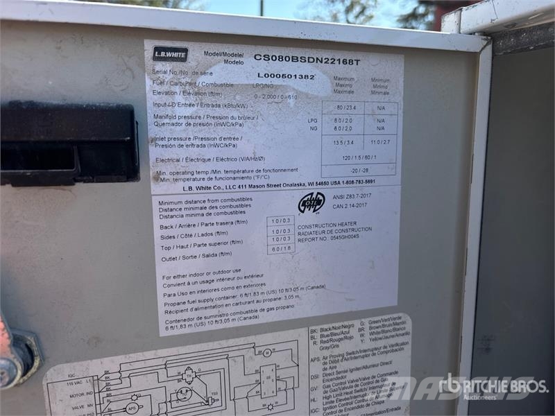 LB WHITE TS080DF 80000 BTU Space Heater Kühl- und Heizsysteme