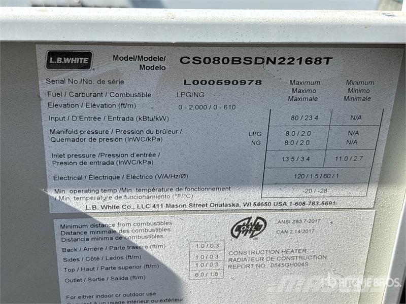 LB WHITE TS080DF 80000 BTU Space Heater Kühl- und Heizsysteme