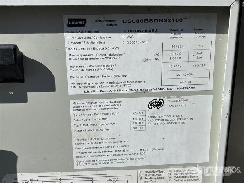 LB WHITE TS080DF 80000 BTU Space Heater Kühl- und Heizsysteme