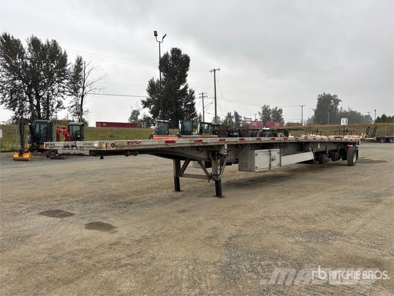 Lode King 53 ft Tri/A Flatbed Trailer Platformas/izkraušana no sāniem