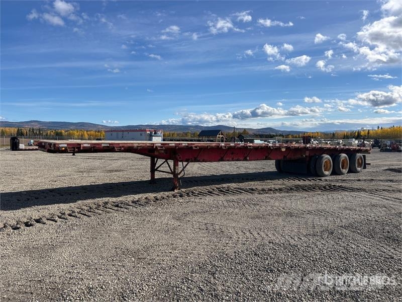 Lode King 53 ft Tri/A Flatbed Trailer Platformas/izkraušana no sāniem