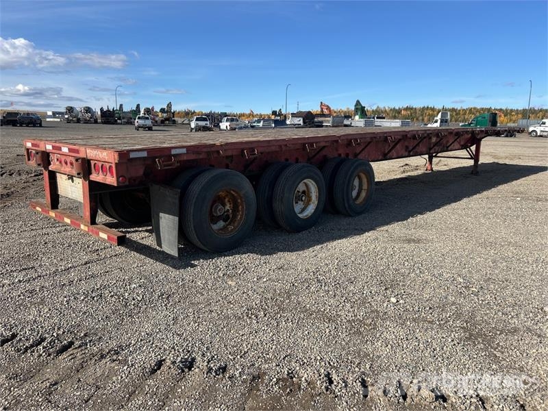 Lode King 53 ft Tri/A Flatbed Trailer Platformas/izkraušana no sāniem
