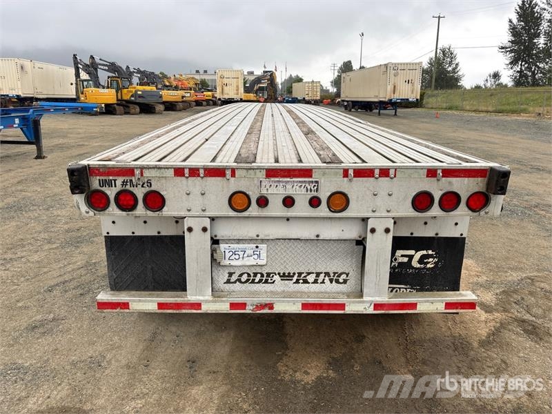 Lode King 53 ft Tri/A Flatbed Trailer Platformas/izkraušana no sāniem