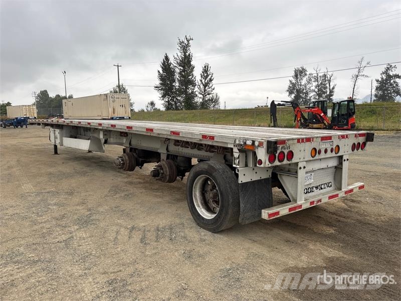 Lode King 53 ft Tri/A Flatbed Trailer Platformas/izkraušana no sāniem