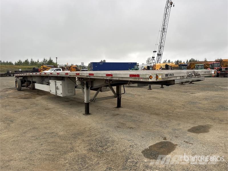 Lode King 53 ft Tri/A Flatbed Trailer Platformas/izkraušana no sāniem