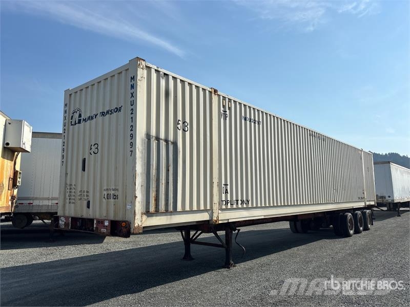 Lode King 53 ft Tri/A Extendable Container Trailer Remolques portacontenedores