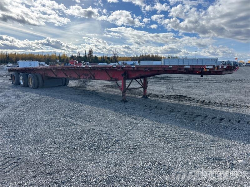 Lode King 53 ft Tri/A Flatbed Trailer Platformas/izkraušana no sāniem