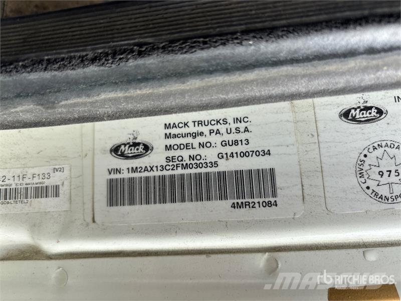 Mack GU813 Hidroliftli kamyonlar