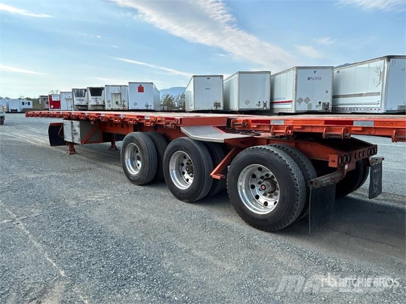 Manac 32 ft Super B-Train Lead Flatbed Trailer Platformas/izkraušana no sāniem