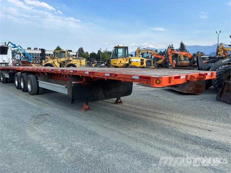 Manac 32 ft Super B-Train Lead Flatbed Trailer Platformas/izkraušana no sāniem