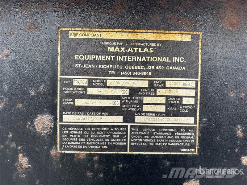 Max Atlas 20 ft Tri/A Extendable Container Trailer Прицепы-Контейнеровозы