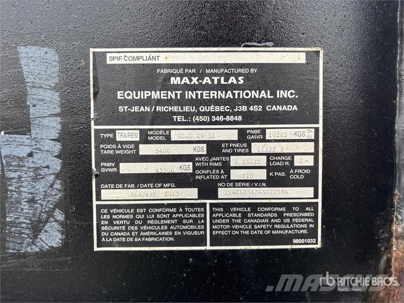 Max Atlas Tri/A Extendable Container Trailer Remorque porte container