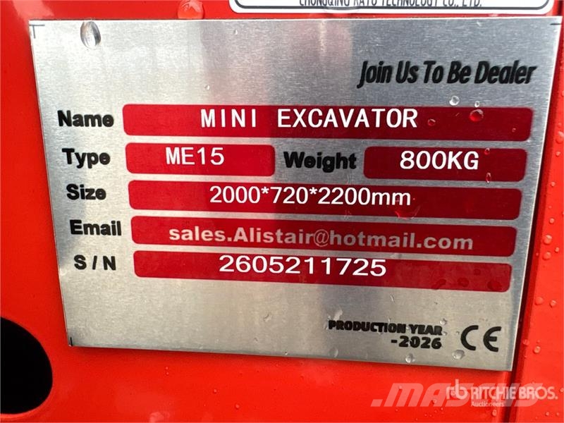  ME15 Mini Excavator (Unused) Miniexcavadoras