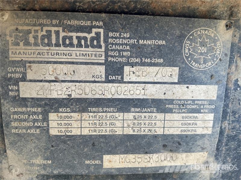 Midland End Dump Trailer مقطورات قلابة