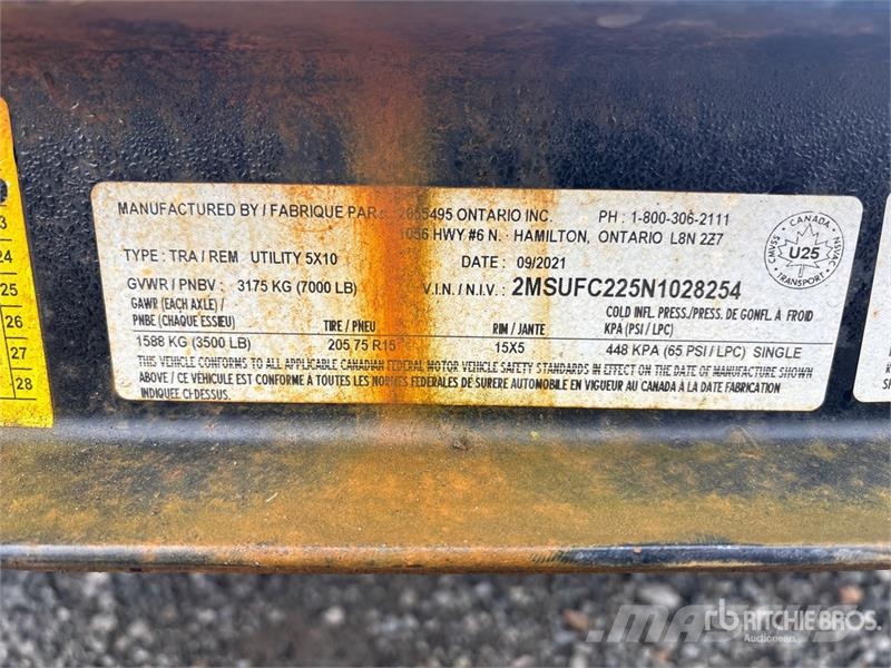  Miska 10 ft T/A Equipment Trailer Autotreilerid