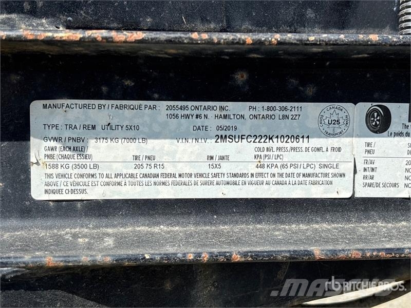  Miska 5X10UT 10 ft T/A Equipment Trailer Biltransportsläp